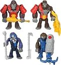 Imaginext Preschool Toys Boss Level Army Pack 9-Piece Monkey & Gorilla Figure Set for Pretend Play Ages 3+ Years