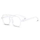 Eymen I Hexagonal Transparent Zero Power Spectacle Frames for Men and Women | Unisex Eyeglasses