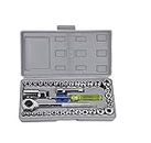 Eopzo 40 in 1 Pcs Wrench Tool Kit & Screwdriver and Socket Set (Multicolour)
