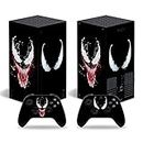Vinyl Skin Decal Stickers for Xbox Series X Console Skin, Anime Protector Wrap Cover Protective Faceplate Full Set Console Compatible with Xbox Series X Controller Skins (Veom[9009])