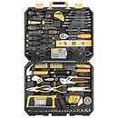 DEKOPRO 228pcs Socket Wrench Auto Repair Tool Combination Package Mixed Tool Set Hand Tool Kit with Plastic Toolbox Storage Case (228PCS)