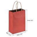 5.9"x3.1"x8.2" Paper Gift Bags w Handles, 100 Pcs Gift Tote Favor Bags