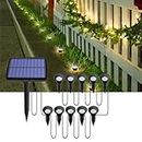 atinetok Multiple Lights to Lead The Way Warm Light Solar Garden Lights - Water Proof Light Controlled Automatic Power Outdoor Home Garden Lawns Easy to Arrangement Outdoor Decor Solar Panel Light
