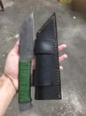 Vikings Custom handmade beautiful seax knife, With leather Sheath Cover