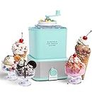 Nostalgia CCIM2AQ Electric Maker Crusher Makes 2-Quarts of Ice Cream, Frozen Yogurt or Sorbet in Minutes, Works with Candy Bars, M&Ms, Chocolate Chips, Nuts & More, 2nd Generation Aqua
