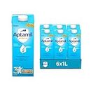 APTAMIL 3 - Latte di Crescita Liquido per Bambini dai 12 mesi, Pronto all'uso - Formato Convenienza da 6 litri (6 x 1l)