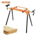 VEVOR 79in Miter Saw Stand with One-piece Mounting Brackets Clamps Rollers Sliding Rail 330lbs Load