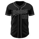 Custom Hip Hop Black Baseball Jerseys Athletic Button-Down Shirts Mesh Personalized Team Uniforms