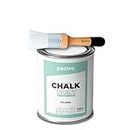 Chalk Paint Vernice a Gesso 750ml + Pennello Tondo in Legno Pack - Pittura per Mobili Senza Carteggiare - Chalk Paint Bianco e Colori per legno PECTRO - Efetto Polvere (BIANCO PURO)