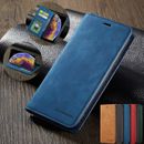 For iPhone 14 15 Pro Max SE XR 6 7 8 Xs Leather Magnetic Wallet Stand Case Cover