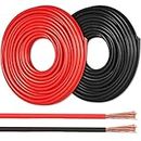 16 AWG (True American Wire Ga) CCA Copper Clad Aluminum Primary Wire. 25 ft Red & 25 ft Black Bundle. for Car Audio Speaker Amplifier Remote Hook up Trailer Wiring (Also Available in 14 & 18 Gauge)