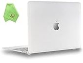 UESWILL Smooth Touch Matte Hard Shell Case Cover Compatible with MacBook 12 inch with Retina Display (Model: A1534) + Microfibre Cleaning Cloth, Clear