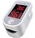 [2023] AILE Pulse Oximeter Oxygen Meter Adults Accurate Fast Easy Larger Red Screen Oxygen Monitor with Lanyard Blood Saturation Monitor -O2 Saturation Meter Pulse-Oximeter