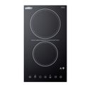 Summit Appliance Electric Cooktop Smooth Digital Control 2-Element Radiant Black