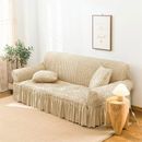 Protector de muebles de sala de estar Seersucker funda elástica sofá fundas de sillín