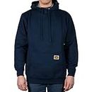 BEN DAVIS Men's Heavyweight Hooded Pullover Sweatshirt, Navy, Large