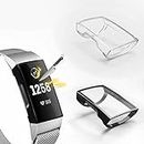 LouisRach Coque Protecteur pour Fitbit Charge 3 Protection d'écran,Fitbit Charge 4 Protection d'écran, 2PACK TPU Film de Protection d'écran pour Charge 3/4/3 SE