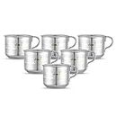 VRIND Stainless Steel Cute Coffee Cups | Tea Cups |Single Wall (Small Size) (Set of 6) (100 ml Each)