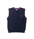 Polo Ralph Lauren Little Boys Cable Sweater Vest, 4T, Navy