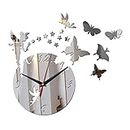 F FABOBJECTS® Bricolage Acrylique 3D Horloge Murale Effet Miroir Horloges Électroniques Maison Horloges Décoratives Pour Art Cristal Chambre Salon Decoratio
