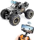 OCTRA Remote Control Car With 720P Hd Fpv Wifi Camera 2.4Ghz 1:18 Scale High Speed Alloy Off Road Rock Crawler Car Fast Racing Vehicle Electric Hobby Toy Car Climbing Rc Car|Multicolor