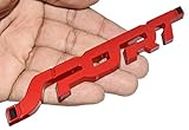 THE ADVENTURE GARAGE 3D Metal Sports Sticker (Red) Size: 15 * 3.7 * 0.5 cm