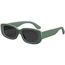 SYGA Children's Square Frame Matte Cartoon Baby Sunglasses Uv400 Anti-Ultraviolet Kids Glasses (Green)