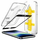 Affix Easy Fix Full Coverage Tempered Glass Screen Guard for iPhone SE 2022, iPhone SE 2020, iPhone 7 & iPhone 8 (4.7 Inch) | Black | Case-Friendly - 1 Pack