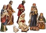 SMARTBUYER Nativity Sets for Christmas Indoor, Hand-Painted Nativity Scene 6.3" Holiday Decoration,10Piece Set