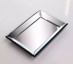 Jewelry Accessories Mirror Tray, Perfume Vanity Silver Mirror Tray Dresser Tray 