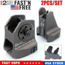 Tactical Flip-up Low Profile Metal Sight Folding Iron Sights Front and Rear Set