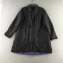 Mycra Pac Jacket Womens Large Rain Coat Reversible Button Up Trench Pockets Life