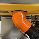 2.5’’ Vacuum Hose Adapter for DW 735/735X Planer Exhaust - Orange - Left Angled