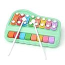 Oprala 2 in 1 Baby Piano Xylophone Toy for Toddlers 1-3 Years Old, 8 Multicolored Key Keyboard Xylophone Piano, Preschool Educational Musical Learning Instruments Toy for Baby Kids Girls Boys