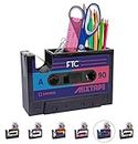 FTC Novelty Cassette Tape Dispenser, Retro Supply Holder for Vintage Décor, Cool Office Supplies and Desk Accessories - 6.70" x 1.98" x 4.53" (Mix Tape)