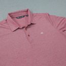 Travis Mathew Shirt Mens Large Golf Polo Performance Sports Outdoors Red Flawed