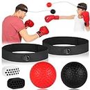 Flintronic Boxen Reflexball, Boxen Training Ball, Boxbälle mit Kopfband, Reaktionsball Boxing Equipment, Perfekt für Reaktion, Agilität, Schlaggeschwindigkeit,Kampffähigkeit und Auge-Hand-Koordination