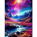 bleihum Aurora Diamond Painting Kits for Adult-Aurora Diamond Art for Adults,Landscape Gem Painting Crafts for Adults Home Wall Decor,DIY 5D Gem Art Perfect for Gift(12x16inch,Frameless)