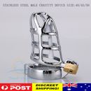 Stainless Chastity Device Male Penis Ring Cock Cage Virginity Lock Sex Toy 