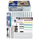 Quad Store Basic Electronics Components Kit with 830 tie point breadboard, capacitor, resistors, led, switch, Potentiometer etc.