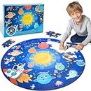Funblitz Puzzle 3-8 A�ños, Puzzle Sistema Solar para Niños Juguetes Niños 3-8 Años Puzzle Planetas para Niños Niña Regalos para Niños 3-8 Años Juegos Educativos Infantiles Puzzle Espacio