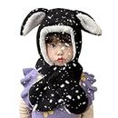 Scarf Kid - 2 in 1 Soft Hooded Scarf for Winter,Winter Hat Scarf Plush Rabbit Caps Warmer Neck Gaiter for