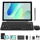 Tablet 2 in 1 4GB+64GB Tablet 10 inch Android 12 Tablet Set Tablets with Keyboard Case wireless Mouse Stylus Screen Flim 10.1 IN 1280*800 HD Touch Screen 8MP Dual Camera Games Tab Wi-Fi BT Tableta PC…