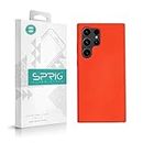 SPRIG Compatible with Samsung Galaxy S24 Ultra Phone Liquid Silicone Premium Back Cover Drop Tested Shock Proof Mobile Case for Men, Women, Boys and Girls with Camera Protection (Orange)