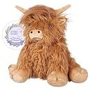 SuzziPals Highland Cow Stuffed Animals, Microwavable Stuffed Animals Heating Pad for Cramps & Pain, Lavender Scented Highland Cow Plush for Stress Relief, Stuffed Cow Gifts Plush Toys, Highland Cattle