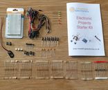 Kit de inicio Basic Electronics, placa de pruebas, folleto, resistencias, cables, LED