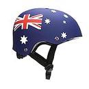 AhaTech Hardshell e-Bike Cycling Electric Scooter Roller Skate Skateboard Hoverboard Helmet Australia Flag Blue Helmet (Australia Flag, Small)