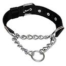 RvPaws Dog Choke Pet Nylon Half Chain Collar Half Choker Stainless Steel Dogs Collars 1 Piece Size - 1.25 inch Large (Color May Vary) 1 Pcs Pack