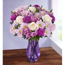 1-800-Flowers Seasonal Gift Delivery Lavender Garden Bouquet W/ Purple Vase | Same Day Delivery Available | Happiness Delivered To Their Door