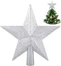 Bakefy�- 1 Glitter Star Tree Topper - Christmas Small Decorative Holiday Xmas Tree Topper Perfect Star Ornament Topper (Gold)